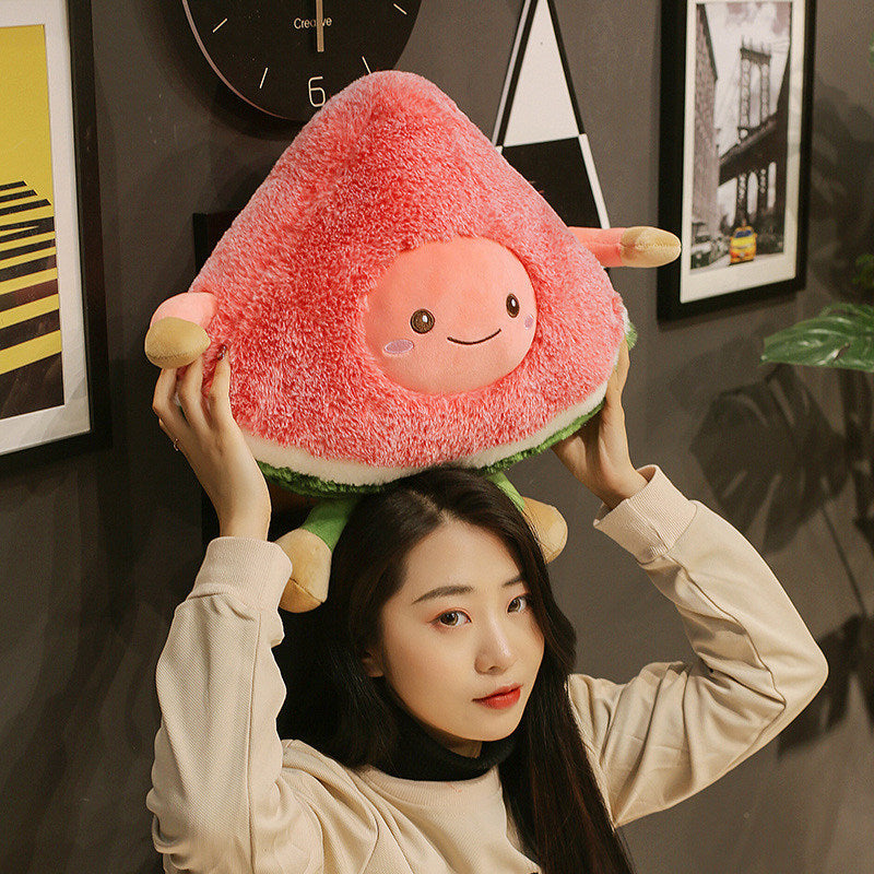 Fruit Fiesta Friends! 🍉🍒 Watermelon & Cherry Plush Toy Duo - Kawaii Fruit Stuffed Animals for Sweet Dreams