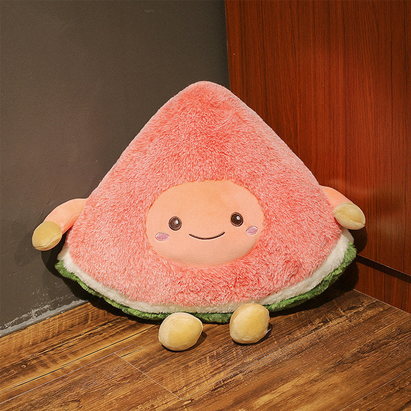 Fruit Fiesta Friends! 🍉🍒 Watermelon & Cherry Plush Toy Duo - Kawaii Fruit Stuffed Animals for Sweet Dreams