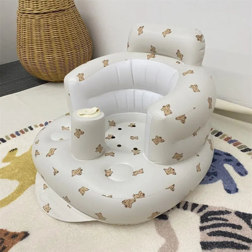 Bubble Seat Baby Buddy! 🛁 Inflatable Infant Chair for Bathtime & Mealtime - Portable, Safe & Waterproof
