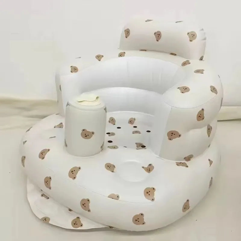 Bubble Seat Baby Buddy! 🛁 Inflatable Infant Chair for Bathtime & Mealtime - Portable, Safe & Waterproof