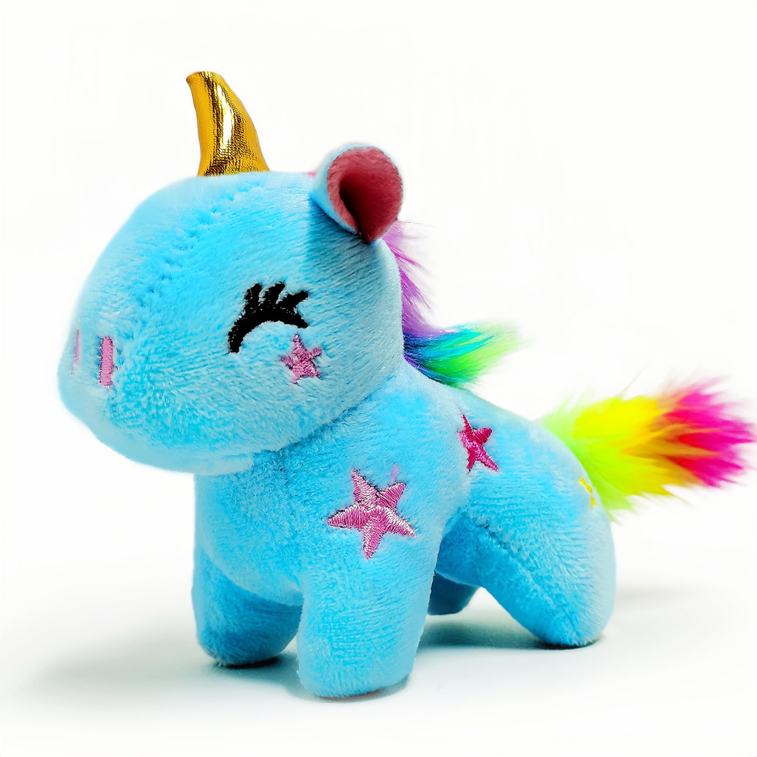 Wishful Whinny! 🦄 Blue Unicorn Keychain Plush - Mini Magic Stuffed Animal for Backpacks, Bags & Dreams